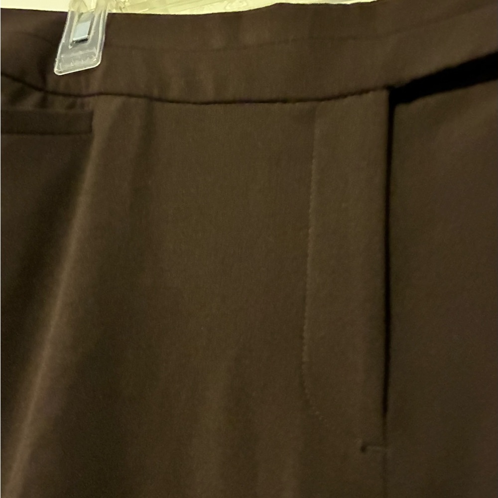 JM Collection Dark Brown Flat Front Women’s Pants